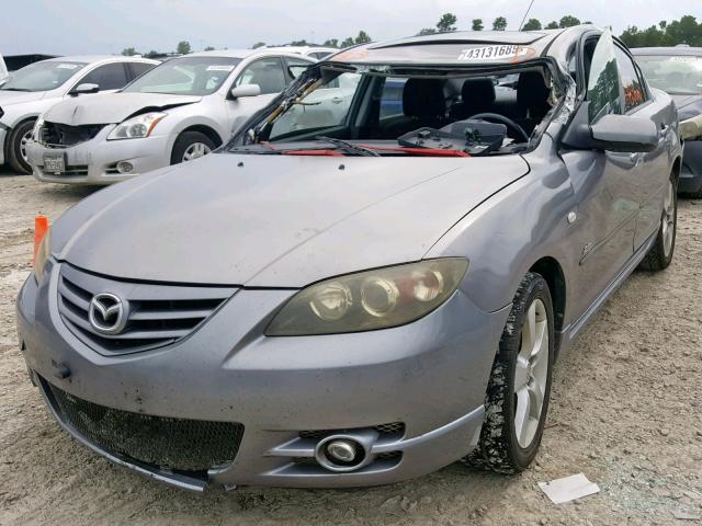 JM1BK323341164841 - 2004 MAZDA 3 S GRAY photo 2