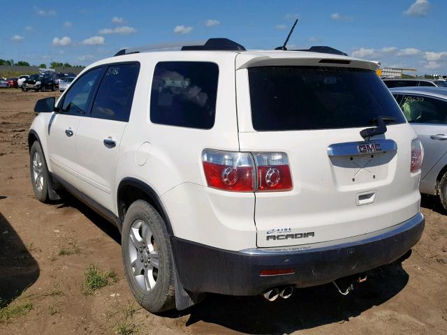 1GKLRLED2AJ169341 - 2010 GMC ACADIA SLE WHITE photo 3