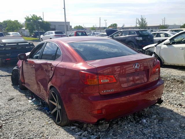 JTHBE262962002484 - 2006 LEXUS IS 350 RED photo 3