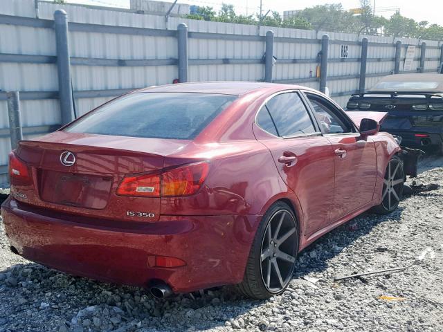 JTHBE262962002484 - 2006 LEXUS IS 350 RED photo 4