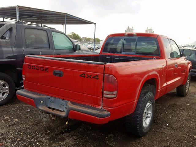 1B7GG23Y9VS125050 - 1997 DODGE DAKOTA RED photo 4