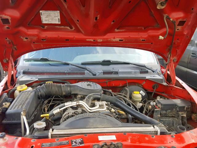 1B7GG23Y9VS125050 - 1997 DODGE DAKOTA RED photo 7