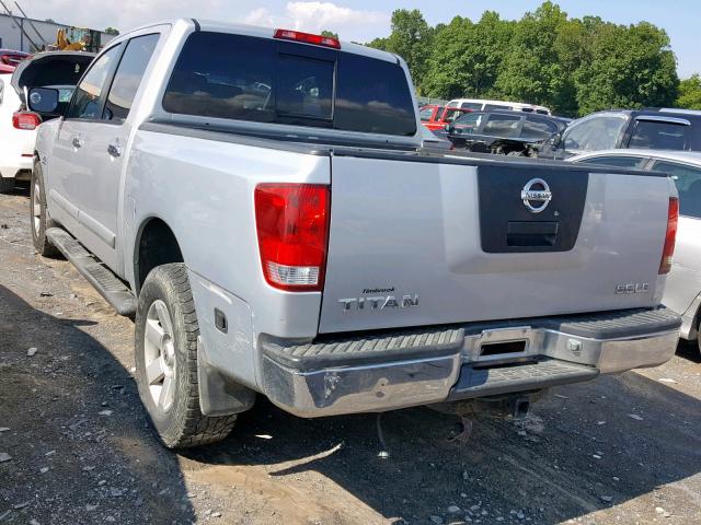 1N6AA07B54N520015 - 2004 NISSAN TITAN XE/S SILVER photo 3