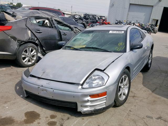 4A3AC44G51E036777 - 2001 MITSUBISHI ECLIPSE GS SILVER photo 2