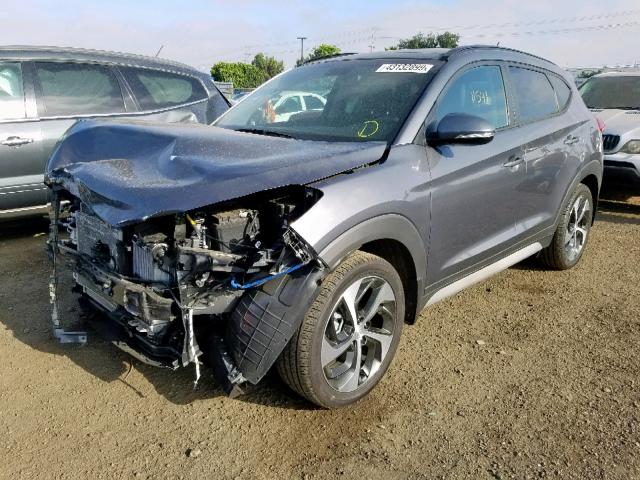 KM8J33A23HU553108 - 2017 HYUNDAI TUCSON LIM GRAY photo 2