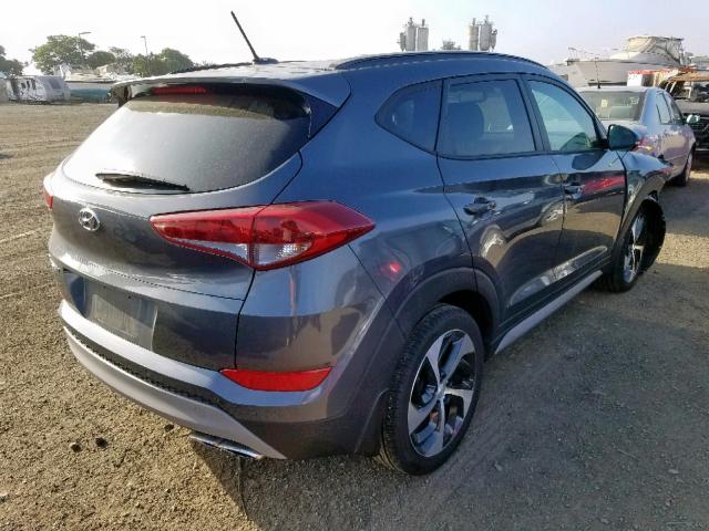 KM8J33A23HU553108 - 2017 HYUNDAI TUCSON LIM GRAY photo 4