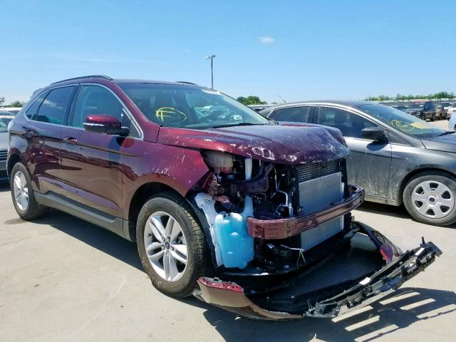 2FMPK3J80HBC63223 - 2017 FORD EDGE SEL MAROON photo 1