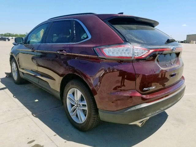 2FMPK3J80HBC63223 - 2017 FORD EDGE SEL MAROON photo 3