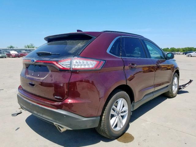 2FMPK3J80HBC63223 - 2017 FORD EDGE SEL MAROON photo 4