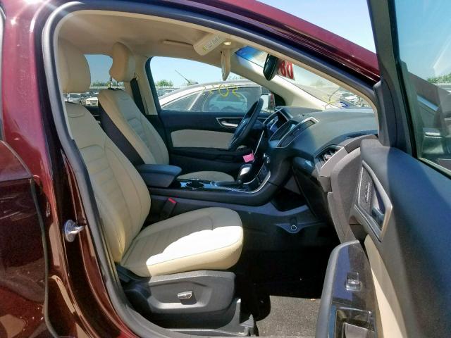 2FMPK3J80HBC63223 - 2017 FORD EDGE SEL MAROON photo 5