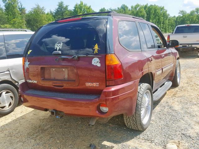 1GKDT13S132320646 - 2003 GMC ENVOY BURGUNDY photo 4