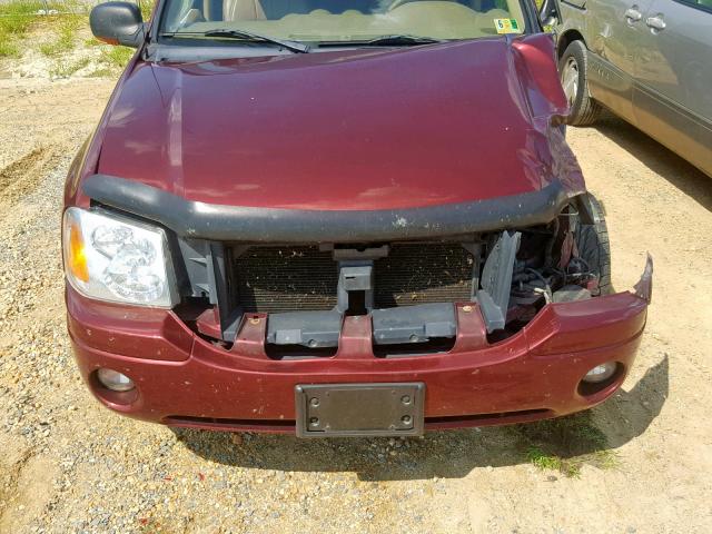 1GKDT13S132320646 - 2003 GMC ENVOY BURGUNDY photo 7