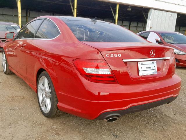 WDDGJ4HB6EG278172 - 2014 MERCEDES-BENZ C 250 RED photo 3