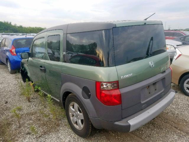 5J6YH28544L001447 - 2004 HONDA ELEMENT EX GREEN photo 3