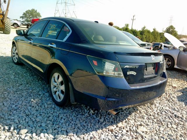 1HGCP36878A052661 - 2008 HONDA ACCORD EXL BLUE photo 3