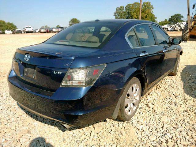 1HGCP36878A052661 - 2008 HONDA ACCORD EXL BLUE photo 4