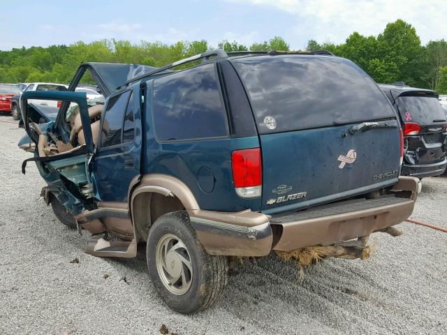 1GNDT13WXT2243927 - 1996 CHEVROLET BLAZER GREEN photo 3