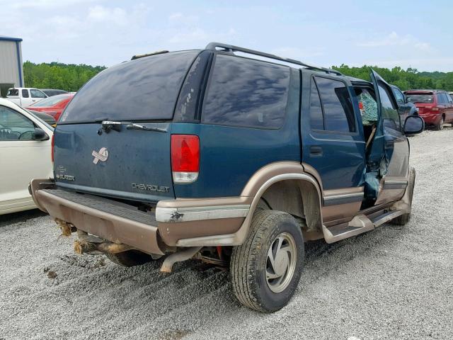 1GNDT13WXT2243927 - 1996 CHEVROLET BLAZER GREEN photo 4