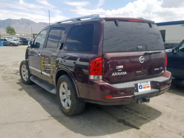 5N1BA0ND1DN610026 - 2013 NISSAN ARMADA SV BURGUNDY photo 3