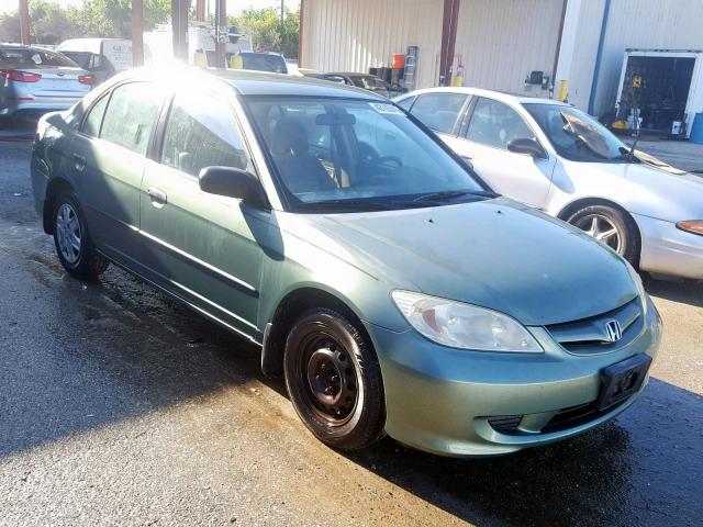 2HGES16324H621380 - 2004 HONDA CIVIC DX V GREEN photo 1