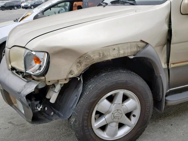 JN8DR09X91W563610 - 2001 NISSAN PATHFINDER GOLD photo 9