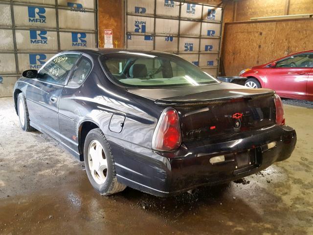 2G1WX12K049329862 - 2004 CHEVROLET MONTE CARL BLACK photo 3