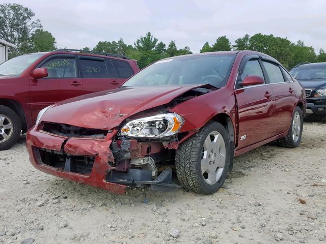 2G1WD58C989257050 - 2008 CHEVROLET IMPALA SUP RED photo 2