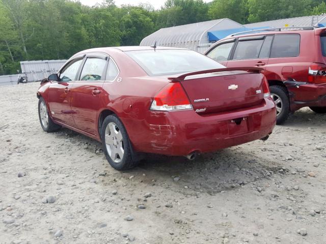 2G1WD58C989257050 - 2008 CHEVROLET IMPALA SUP RED photo 3