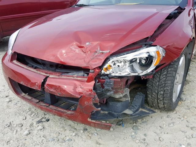 2G1WD58C989257050 - 2008 CHEVROLET IMPALA SUP RED photo 9