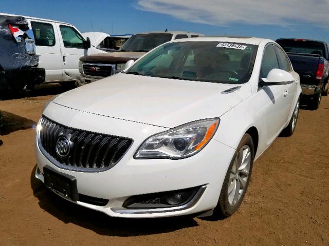 2G4GN5EX0F9147450 - 2015 BUICK REGAL PREM WHITE photo 2