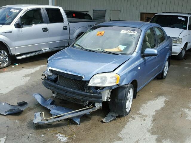 KL1TG56697B046143 - 2007 CHEVROLET AVEO LT BLUE photo 2