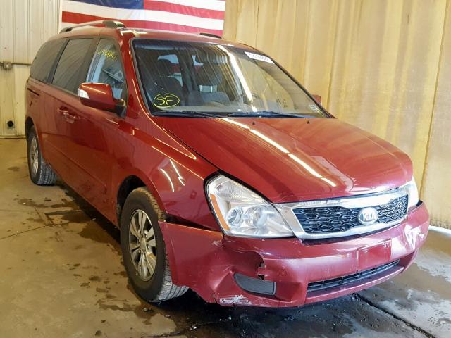 KNDMG4C77C6446855 - 2012 KIA SEDONA LX RED photo 1