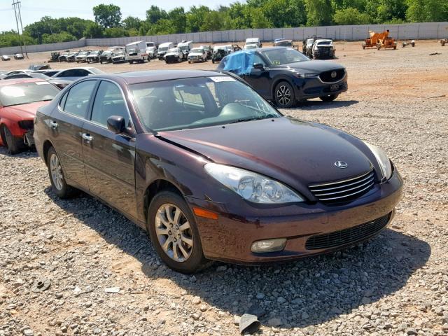 JTHBF30G630122788 - 2003 LEXUS ES 300 BURGUNDY photo 1