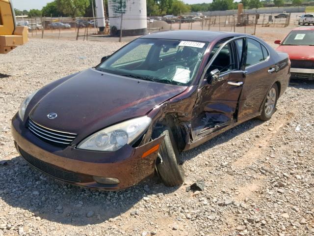 JTHBF30G630122788 - 2003 LEXUS ES 300 BURGUNDY photo 2