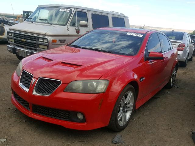 6G2ER57758L149971 - 2008 PONTIAC G8 RED photo 2