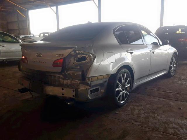 JNKCV61E39M304150 - 2009 INFINITI G37 BASE SILVER photo 4