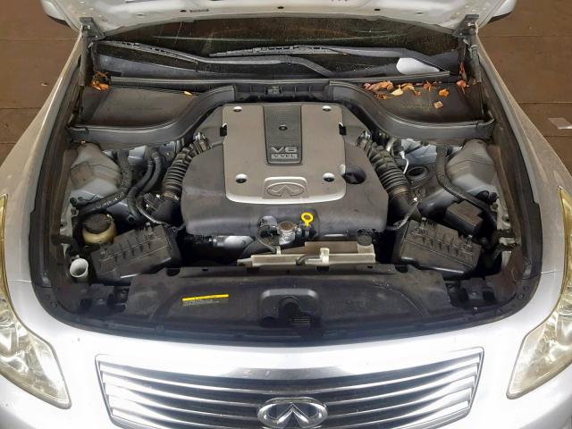 JNKCV61E39M304150 - 2009 INFINITI G37 BASE SILVER photo 7