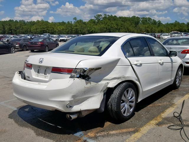 1HGCP2F72CA030769 - 2012 HONDA ACCORD EX WHITE photo 4