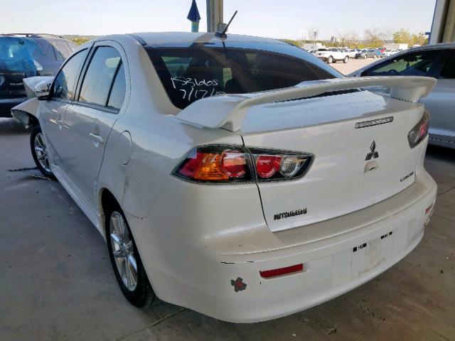 JA32U2FU4GU002497 - 2016 MITSUBISHI LANCER ES WHITE photo 3