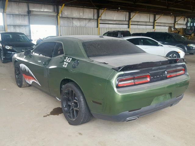 2C3CDZAG7JH318071 - 2018 DODGE CHALLENGER GREEN photo 3