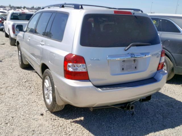 JTEDW21A960008184 - 2006 TOYOTA HIGHLANDER SILVER photo 3