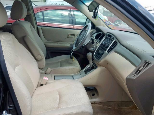 JTEDP21A150056614 - 2005 TOYOTA HIGHLANDER BLACK photo 5