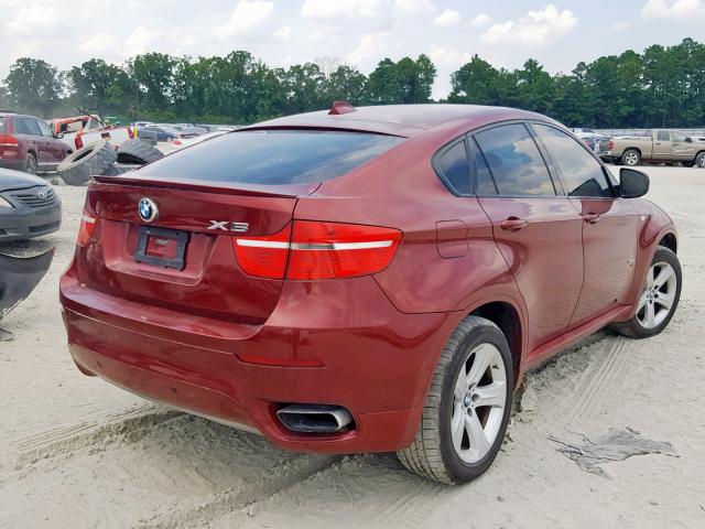 5UXFG8C5XCLZ97375 - 2012 BMW X6 XDRIVE5 RED photo 4