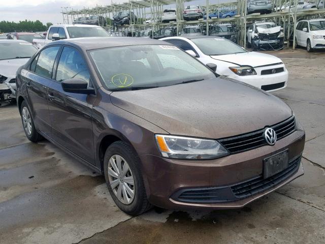 3VW2K7AJ9EM251409 - 2014 VOLKSWAGEN JETTA BASE BROWN photo 1