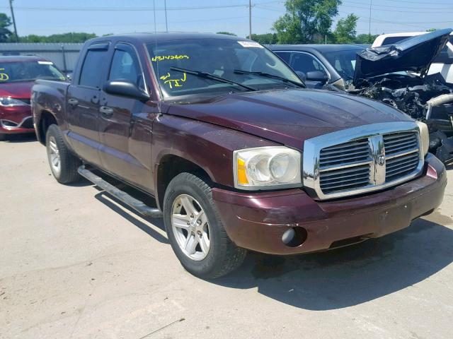 1D7HW28K85S342591 - 2005 DODGE DAKOTA QUA BURGUNDY photo 1