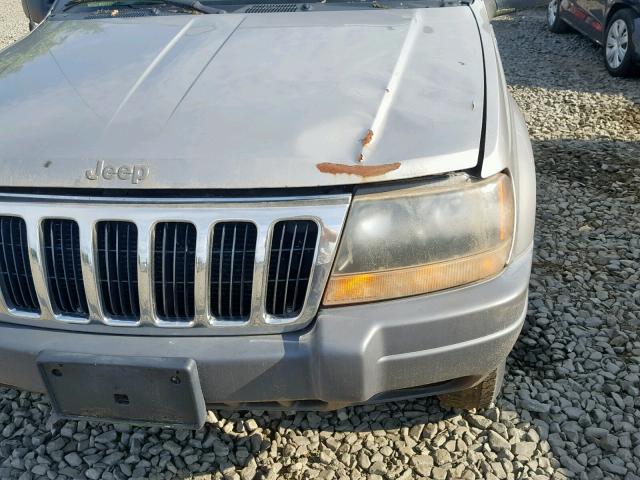 1J4GW48S31C687219 - 2001 JEEP GRAND CHER GRAY photo 9