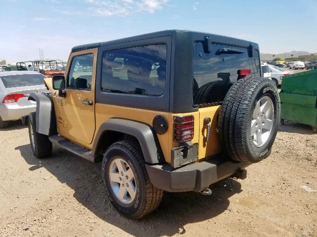 1C4AJWAGXDL701732 - 2013 JEEP WRANGLER S YELLOW photo 3