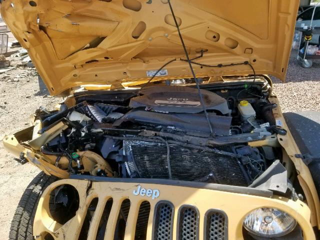 1C4AJWAGXDL701732 - 2013 JEEP WRANGLER S YELLOW photo 8