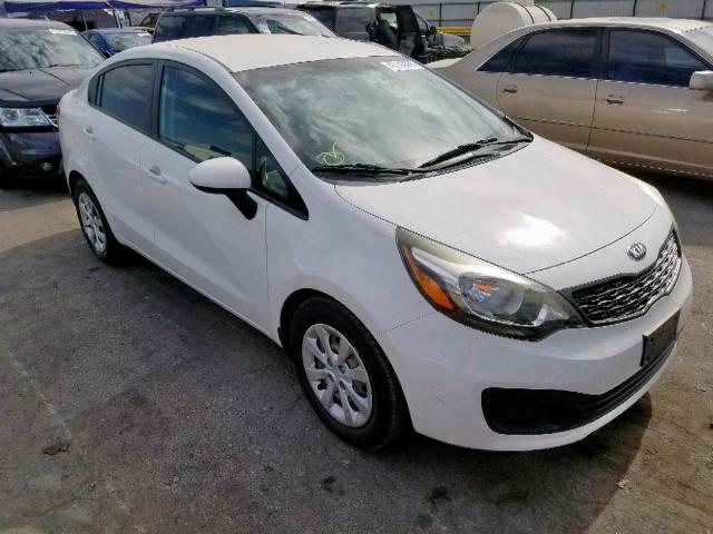 KNADM4A36D6204257 - 2013 KIA RIO LX WHITE photo 1