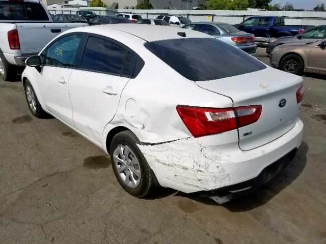 KNADM4A36D6204257 - 2013 KIA RIO LX WHITE photo 3